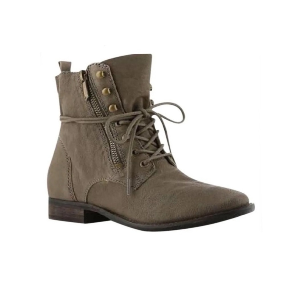 Sam Edelman Mackay Leather Combat Slouchy Combat Boots
